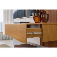 Painel P- Tvs Até 65 Europa Off White Perolizado-tauari Ripado - Lukaliam - 2