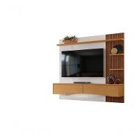 Painel P- Tvs Até 65 Europa Off White Perolizado-tauari Ripado - Lukaliam - 3