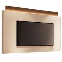 Painel Nobre Com Led Para Tv Até 85” Polegadas 208,5 Cm Off White/castanho - 1