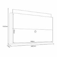Painel Nobre Com Led Para Tv Até 85” Polegadas 208,5 Cm Off White/castanho - 3