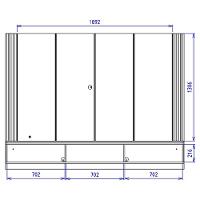 Painel Suspenso TV 75 Polegadas 217 Cm Loa Colibri Off White Matte Freijo - 5