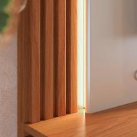 Painel Suspenso TV 75 Polegadas 217 Cm Loa Colibri Off White Matte Freijo - 8