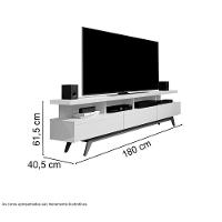 Rack Com Nichos Vivare Wood 1.8 Off White E Freijó Giga - 3