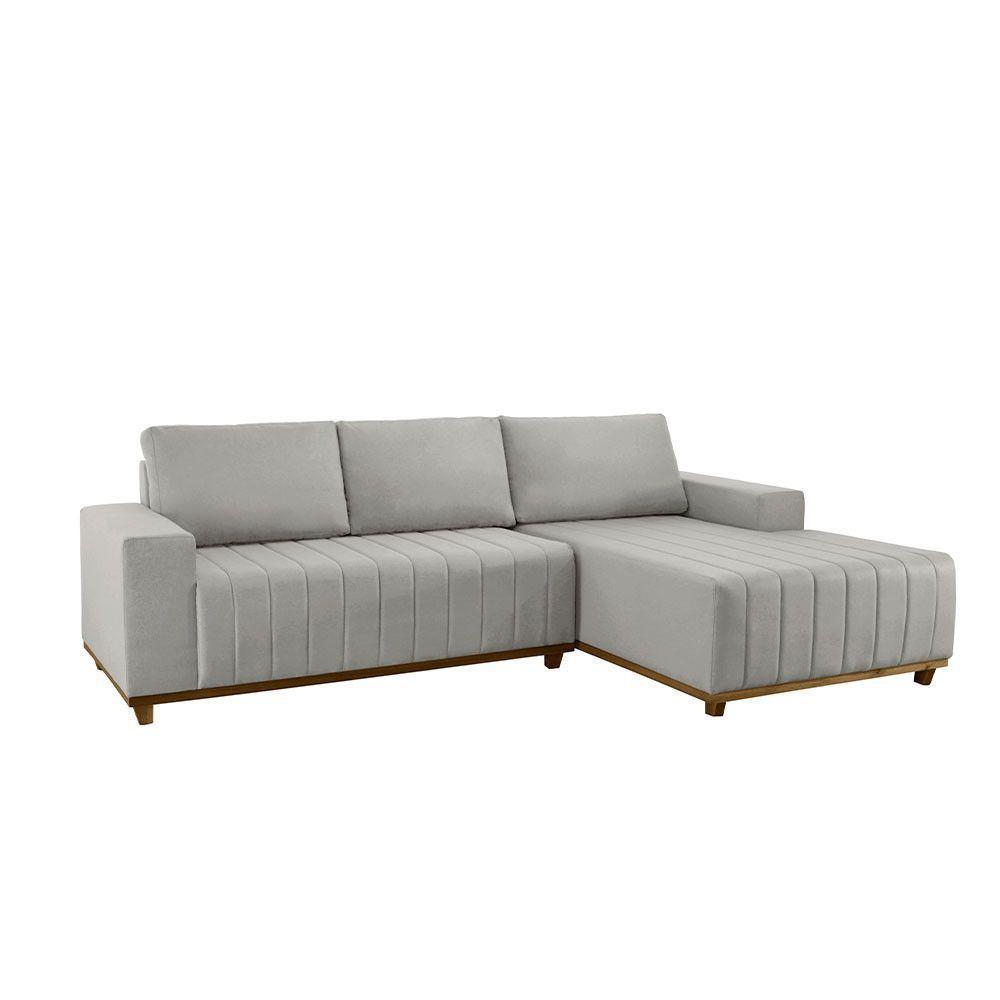 Sofá Boreal De 200cm B25 Chaise Lado Direito Meu Sofá Online B026 Veludo Prata - 3