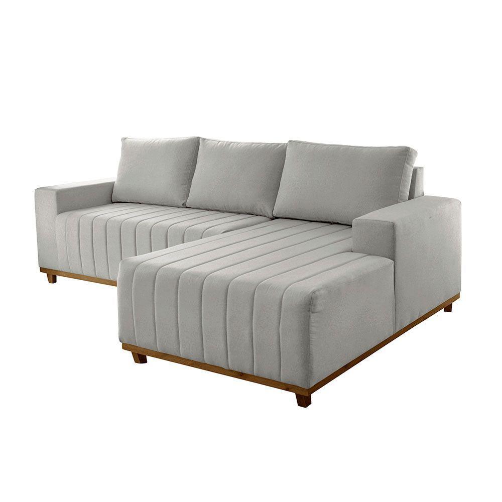 Sofá Boreal De 200cm B25 Chaise Lado Direito Meu Sofá Online B026 Veludo Prata - 4