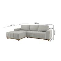Sofá Boreal De 200cm B25 Chaise Lado Direito Meu Sofá Online B026 Veludo Prata - 5