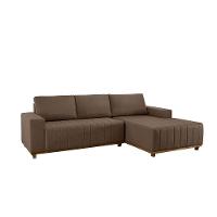 Sofá Boreal De 200cm B25 Chaise Lado Direito Meu Sofá Online B016 Veludo Marrom