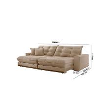 Sofá Duque Dois Módulos De 90cm B25cm Meu Sofá Online A226 Linho Bege - 8