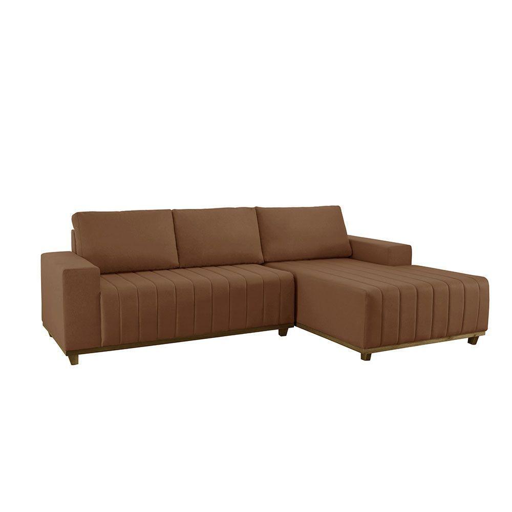 Sofá Boreal De 200cm B25 Chaise Lado Direito Meu Sofá Online B020 Veludo Terra - 2