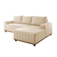 Sofá Boreal De 230cm B25 Chaise Lado Direito Meu Sofá Online A294 Linho Creme - 3