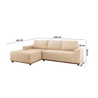 Sofá Boreal De 230cm B25 Chaise Lado Direito Meu Sofá Online A294 Linho Creme