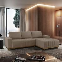Sofá Boreal De 200cm B25 Chaise Lado Direito Meu Sofá Online B002 Veludo Capuccino - 1