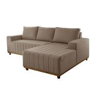 Sofá Boreal De 200cm B25 Chaise Lado Direito Meu Sofá Online B002 Veludo Capuccino - 3