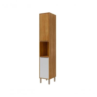 Paneleiro De Cozinha 100% MDF 37cm 2 Portas Divina Mgm Móveis Cinamomo/Branco
