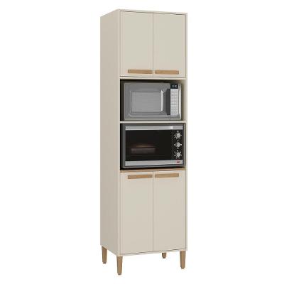 Armario Cozinha Paneleiro Munique Com 4 Portas Off White/canelato