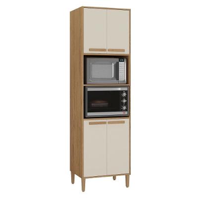 Armario Cozinha Paneleiro Munique Com 4 Portas Canelato/off White