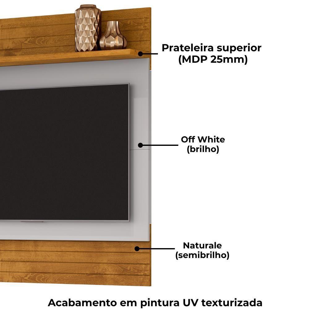 Painel Suspenso TV 50 Polegadas 120 Cm Angra Bechara Naturalle Off White - 5