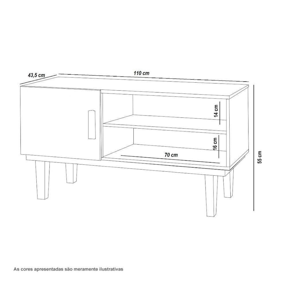 Rack Com Prateleiras Denver Off White E Naturalle Carmolar - 3