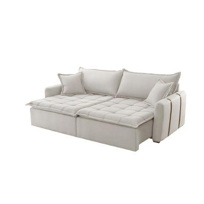 Sofá Cama Linho Em Madeira Eucalipto 220 Cmmeu Sofá Online A302 Linho Branco