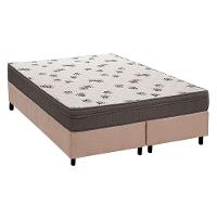 Cama Box Queen: Colchão Espuma D45 Ortobom Light Ortopilow + Base CRC Suede Clean(158x198) - 1