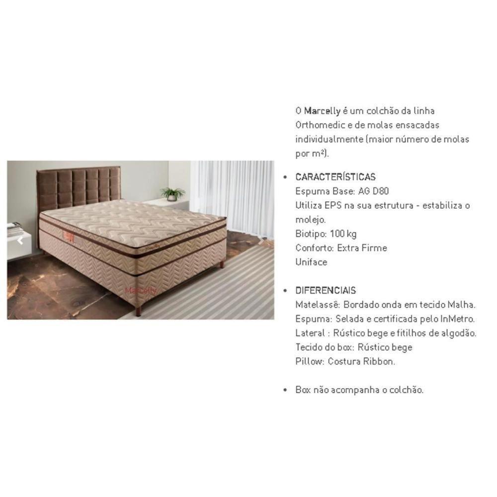 Cama Box Queen: Colchão Molas Paropas MasterPocket Ensacadas Marcelly Ibiza + Base CRC Courano Branco(158x198) - 6