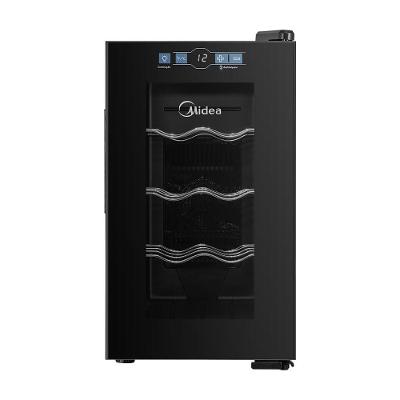 Adega Climatizada Midea MDRW053FGGGL3 8 Garrafas Vidro Duplo Preto Bivolt