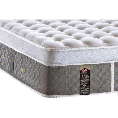 Cama Box Solteiro: Colchão Molas Ensacadas Castor Pocket Light Stress Oxygen New Plush + Base CRC Suede Gray(88x188)