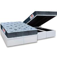 Cama Box Baú Queen: Colchão Espuma Orthoflex D45 Comfortpedic Line + Base CRC Courano White(158x198) - 1