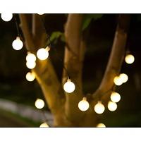 Cordão Leds Solar Lâmpadas Luzes Bolinhas Amarela Natal 5m - 2
