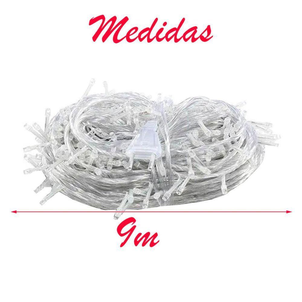Pisca Cordão De Luz Fio De Luzes Led 8 Funções 9 Metros 220v - 3