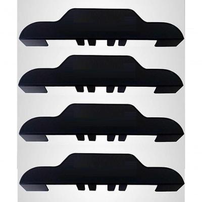 Kit Com 4 Cantoneiras Para Cama Box Ou Baú Preta Maleáveis Protetoras