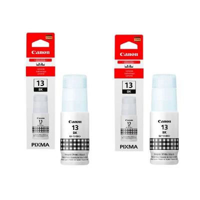 2 Tintas Canon Gi-13 Gi13 Preto Bk Original Para Impressora Mega Tank G510 G610 G-510 G-610