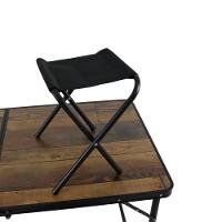 Kit Mesa Dobrável Portátil Que Vira Maleta Para Camping Praia Leve Alumínio 120cm Madeira + 4 Banquinhos Dobráveis - 3