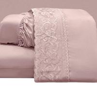 Jogo Lençol Queen Nuance Bordado Inglês 4pç 100% Poliéster - Malv - 2
