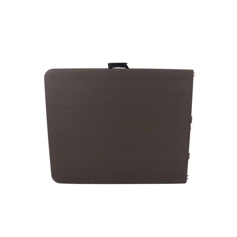 Mesa Dobrável Portátil Que Vira Maleta De Plástico Textura De Madeira 180 X 74 Cm - 5
