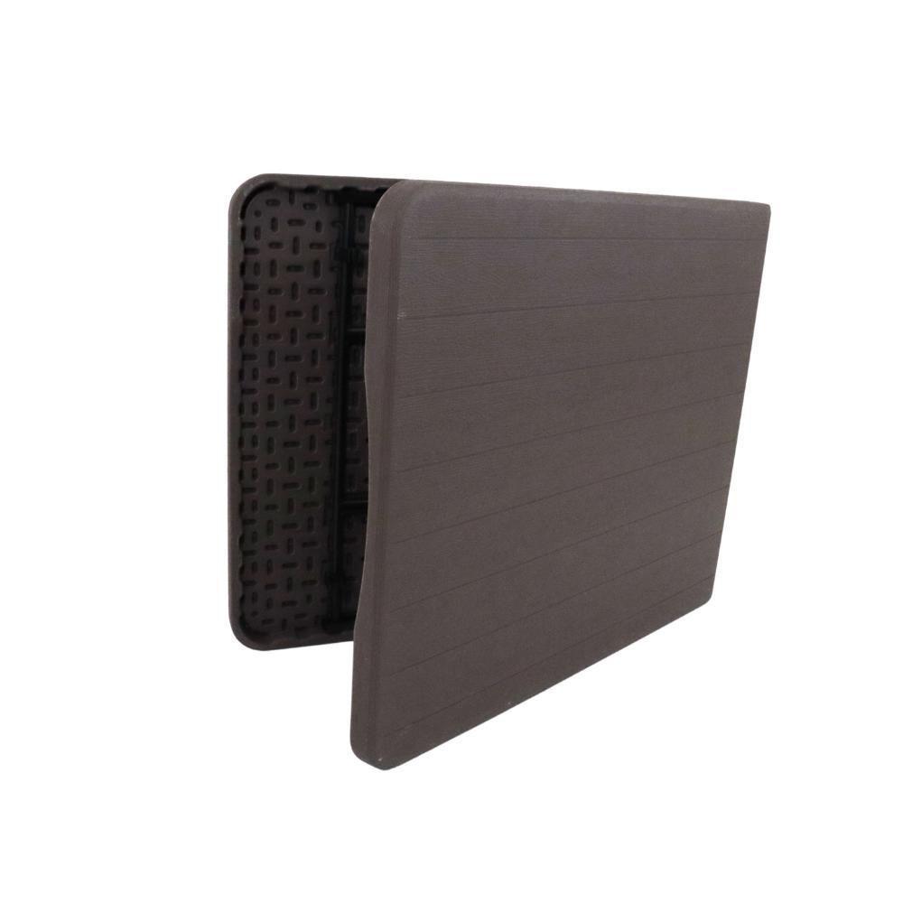 Mesa Dobrável Portátil Que Vira Maleta De Plástico Textura De Madeira 180 X 74 Cm - 6