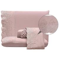 Jogo Lençol Queen Jade Bordado Inglês 4pç 100% Poliéster - Malv - 1