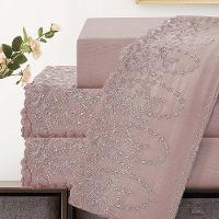 Jogo Lençol Queen Jade Bordado Inglês 4pç 100% Poliéster - Malv - 2