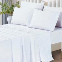 Jogo Lençol King Jade Bordado Inglês 4pç 100% Poliéster - Branco - 5