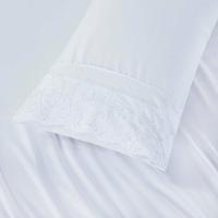 Jogo Lençol Queen Jade Bordado Inglês 4pç 100% Poliéster - Branco - 5