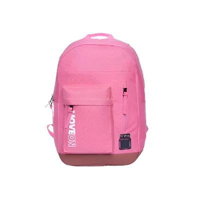 Mochila Unissex Juvenil Cores Escolar Passeio Viagem Cor:rosa