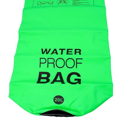 Bolsa Mochila Impermeavel Saco Estanque 20 Litros Camping Verde