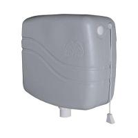 Caixa Descarga Cinza 9 Litros Metasul Polietileno Alta Densidade 35x17x31 - Vazão 1,3 L/s 1/2 40mm - 1