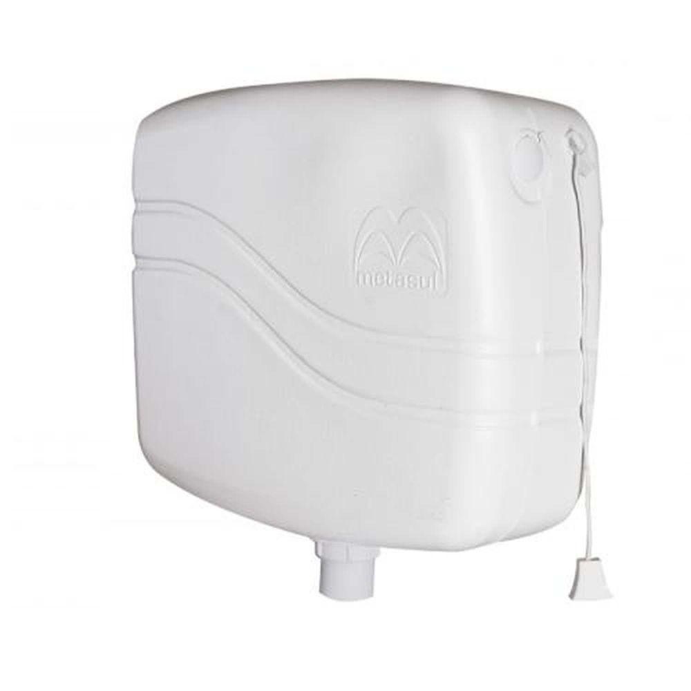 Caixa Descarga Branca 9l Metasul Polietileno Alta Densidade Vazão 1,3 L/s 35x17x31 Regulagem 9 Litro - 1