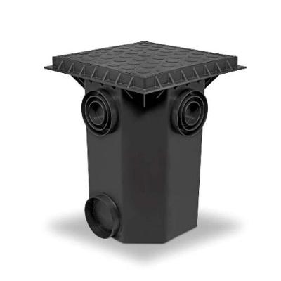 Caixa Passagem 350x350x44,5cm 22l Com Tampa Cega - Para Rede De Esgoto, água E Cabos - Roma