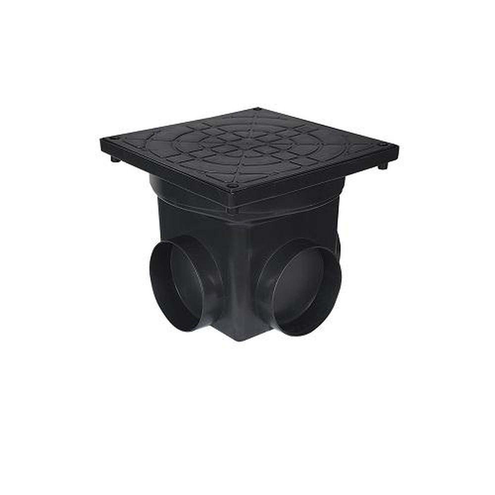 Caixa De Passagem Esgoto 240x240mm - 4,5 Litros Metasul Altura 200mm - Pequena Preta - 1