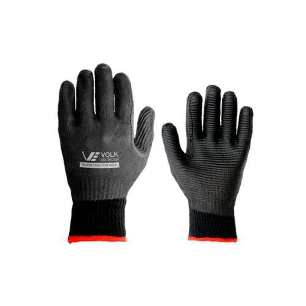 Luva Black Tractor Nº9 Volk Fibra Sintética Borracha Proteção Mecânica Térmica 250° Ca 37981 - 1