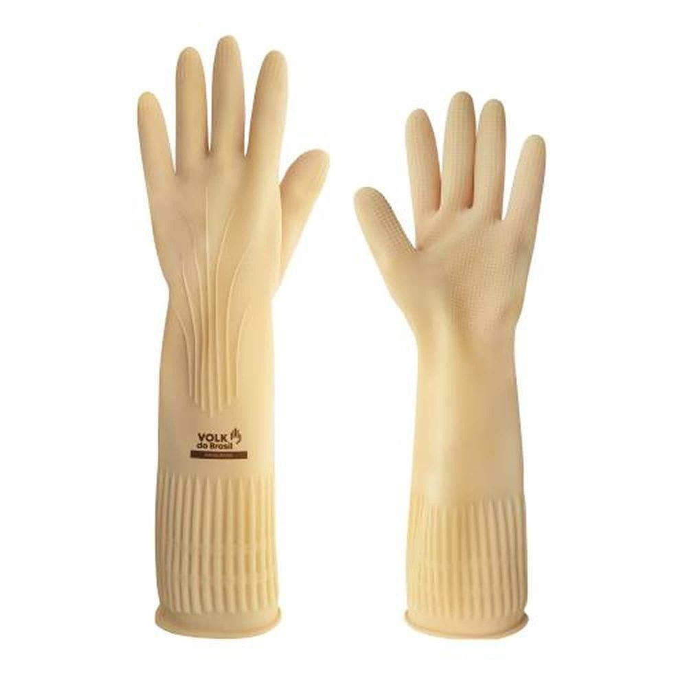 Luva De Látex Multiuso Ranhurada 10 (eg) - Proteção E Durabilidade - 1