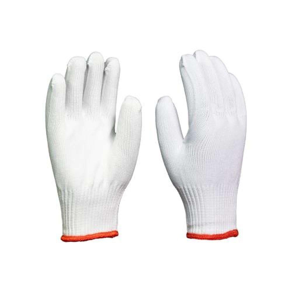 Luva De Segurança Branca Em Poliéster Tamanho 9 (g) - Uso Doméstico E Profissional - 1