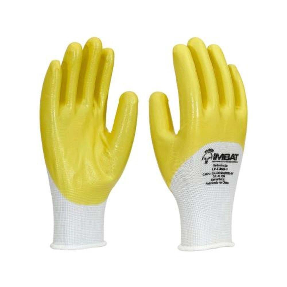 Luva De Segurança Algodão Nitrílica Amarela Tamanho 10 (eg) - Uso Doméstico E Profissional - 1